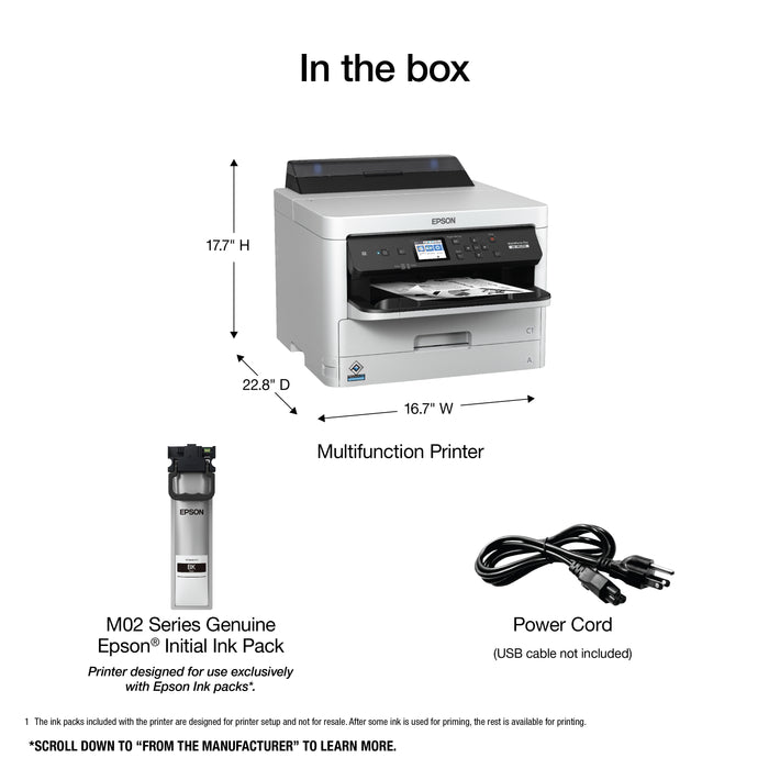 Epson WorkForce Pro WF-M5299 Workgroup Monochrome Printer